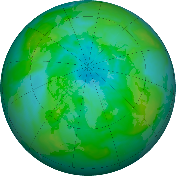Arctic ozone map for 15 August 2014